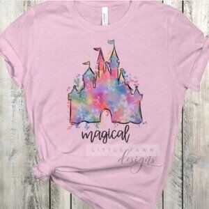 Magical Watercolor Castle Shirt - Inspired, Magic Kingdom